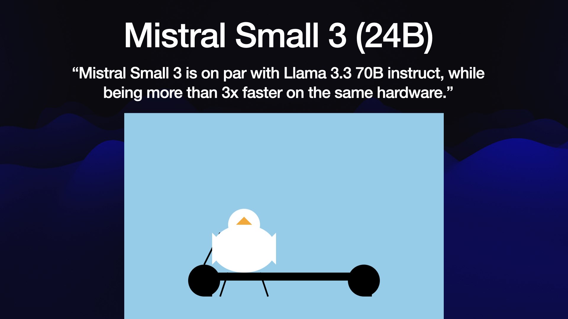 Mistral Small 3 的「鸭子蹲杠铃」